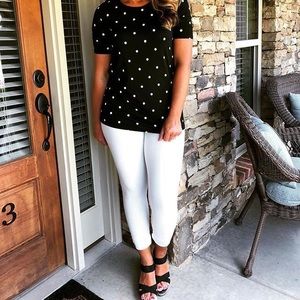 NWT- Agnes and Dora White Knit Jegging